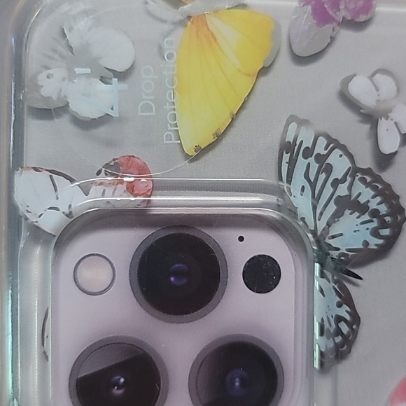 onn. Butterfly Phone Case for iPhone 14 Pro Max with 4' Drop Protection - Picture 4 of 8